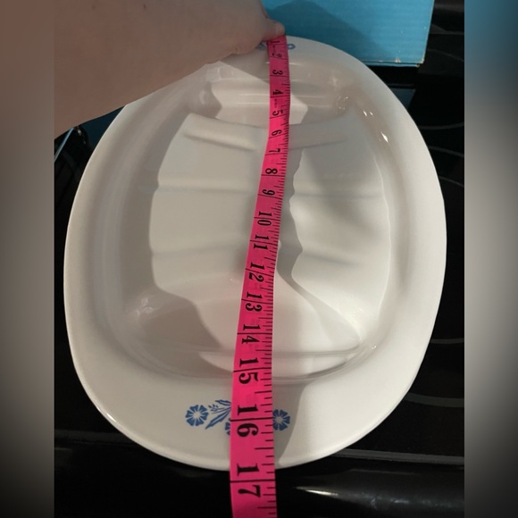 Corning Ware Blue Cornflower Meat Platter 16” P-19 In Box - Picture 12 of 15